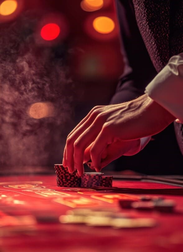 Accent lighting detail on CasinoPro stage